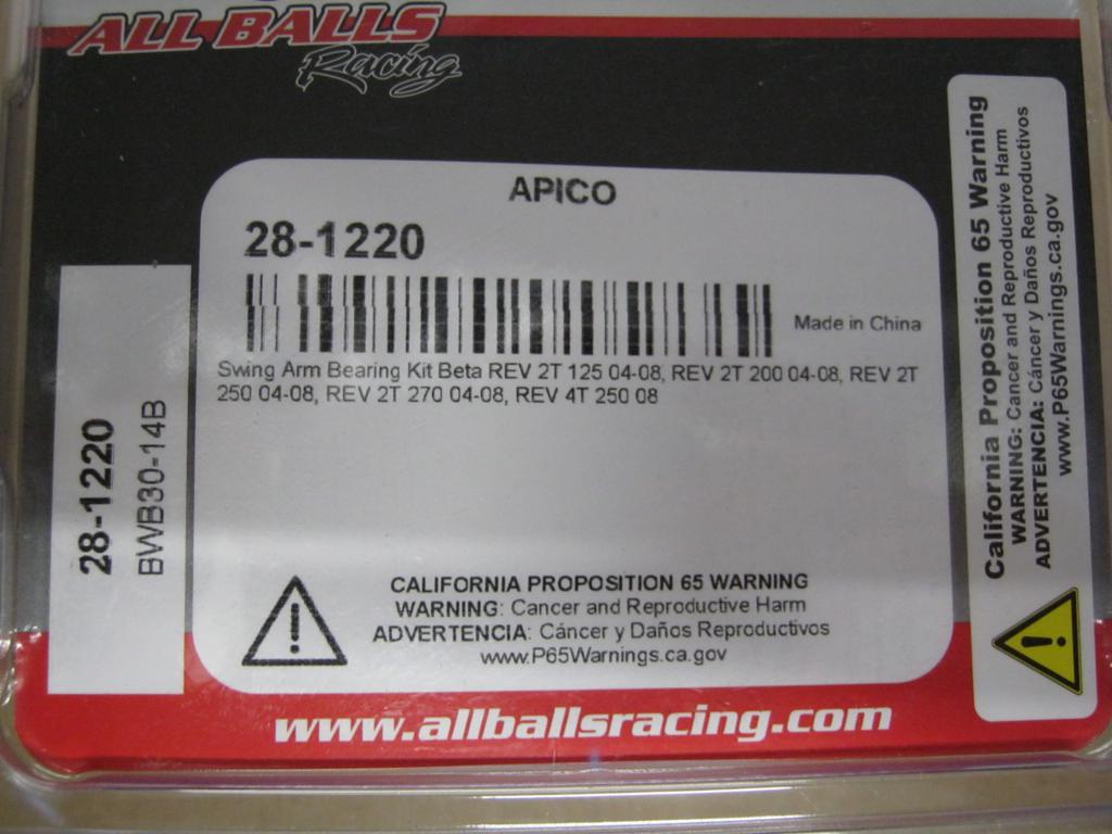 All Balls Beta Rev3 & Rev4T Swingarm Bearing kit (2000-2008)