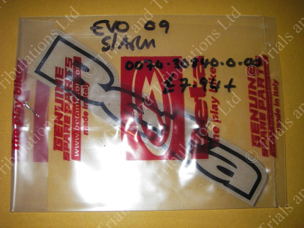 Beta Evo 2009 Swingarm Decal 2T