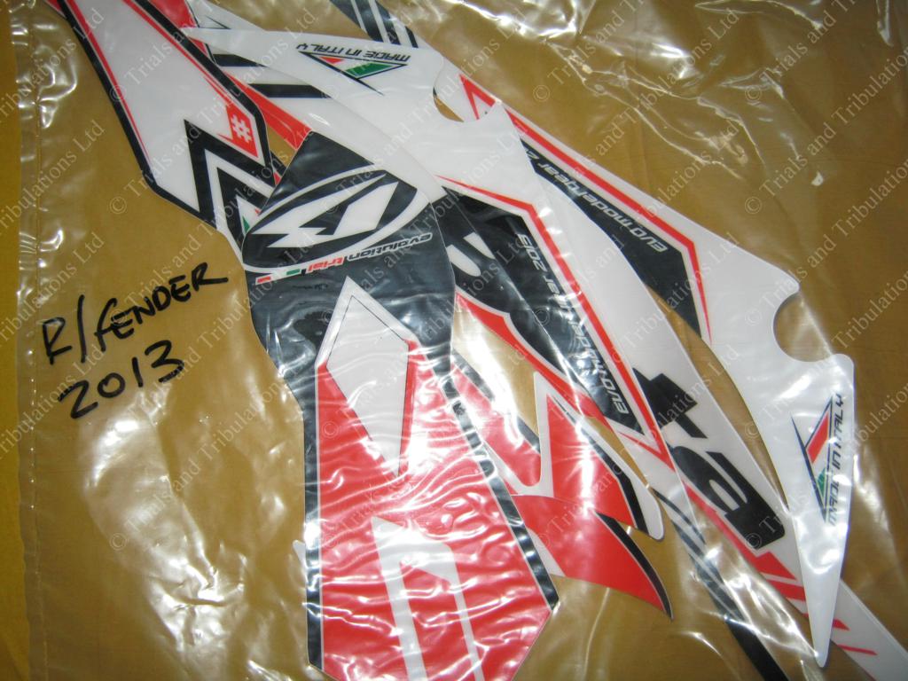 Beta Evo 2013 rear mudguard decal kit