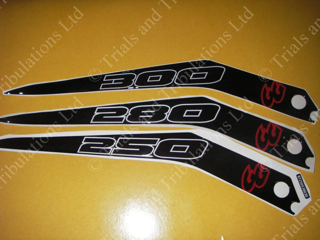 Gas Gas 300 Pro 2005 airbox side decals.(pair)