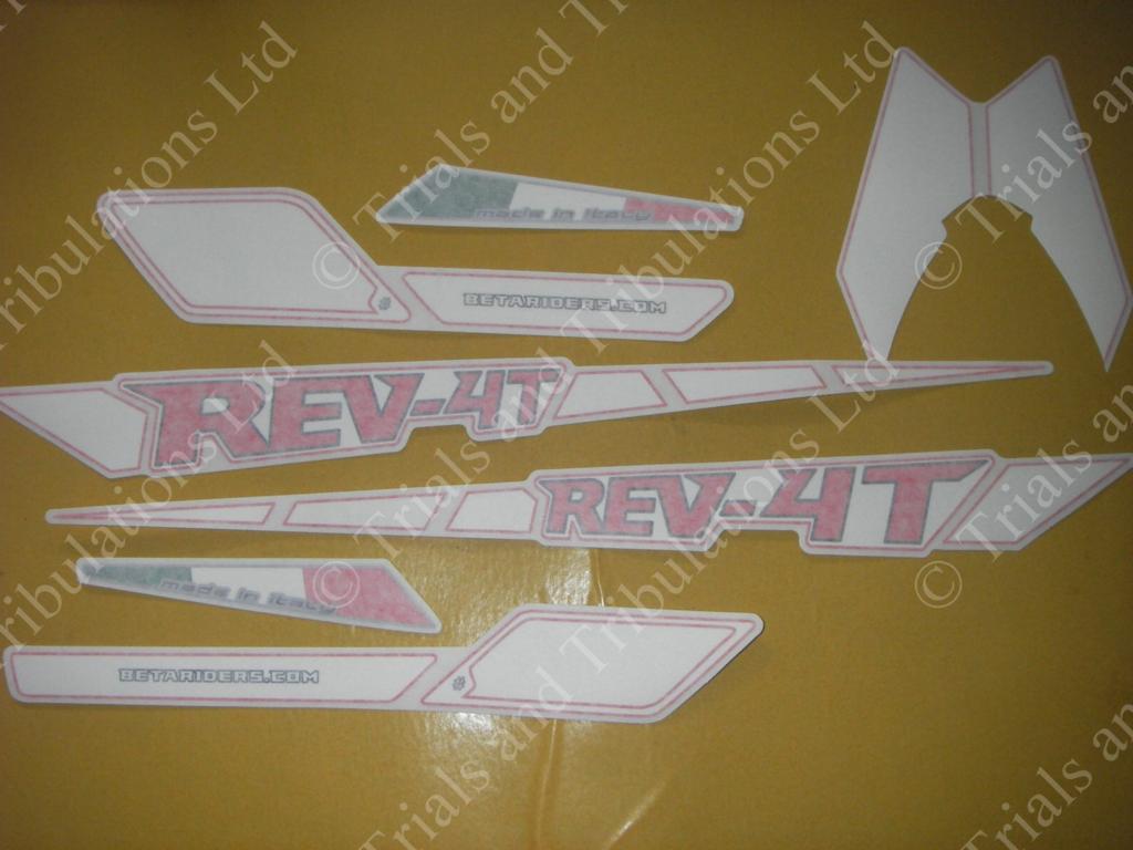 Beta Rev 4T 2008 Rear mudguard decals