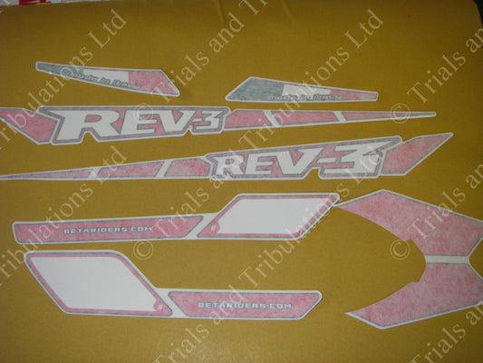 Beta Rev 3 2008 rear fender decal kit