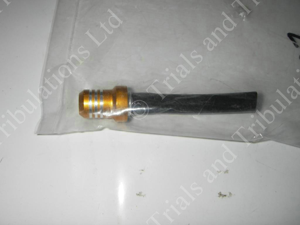 Alloy fuel breather cap & short hose Gold