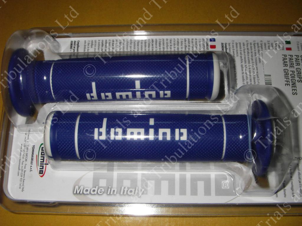 Domino Trials grips (blue-white)