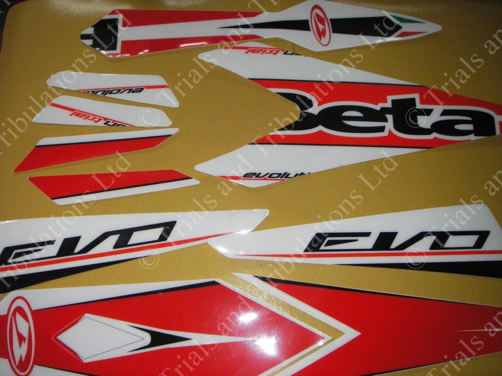 Beta Evo 2011 rear mudguard decal kit