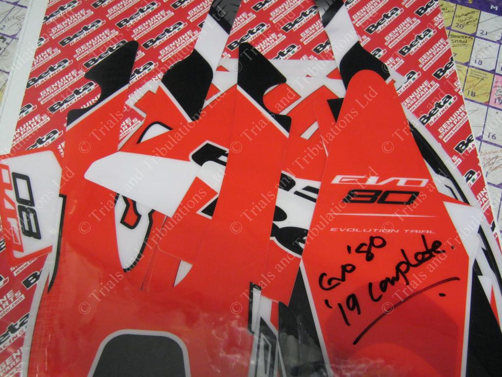 Beta Evo 80 2019 Complete decal kit
