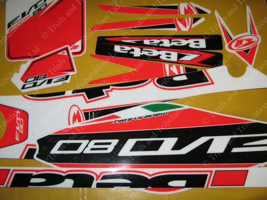 Beta Evo 80 2016  frame decal kit