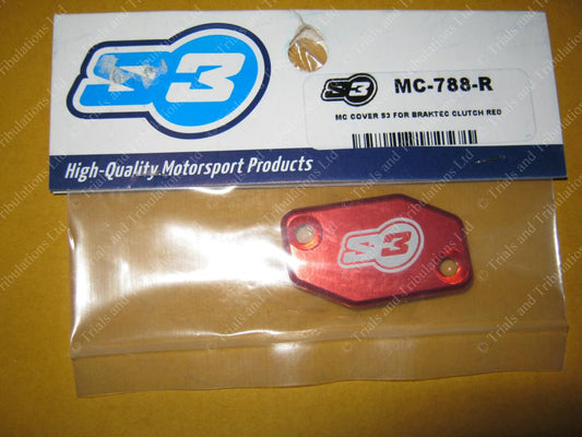 S3 Braktec clutch master cylinder cover RED