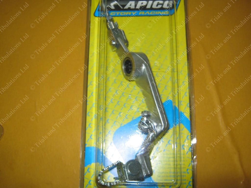 Apico Beta Evo rear brake pedal assembly (silver)