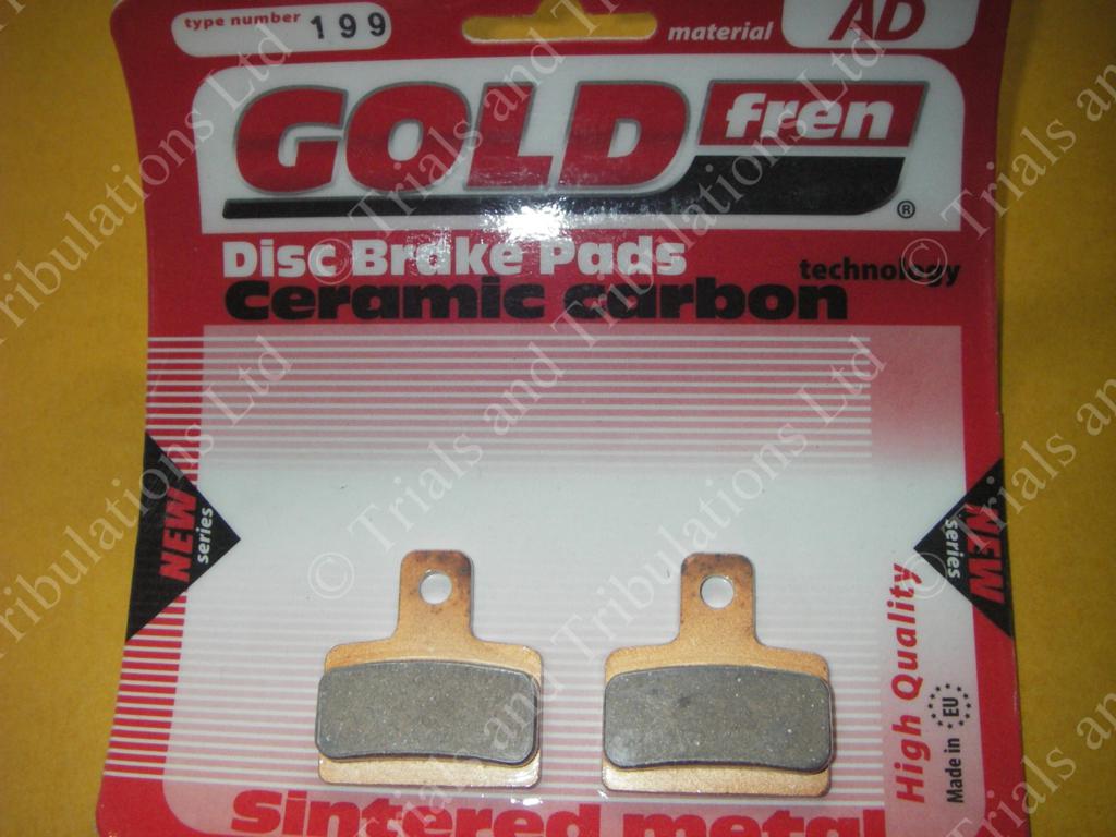 Goldfren 199 (Scorpa SY -to '03 & 4T pads) rear.