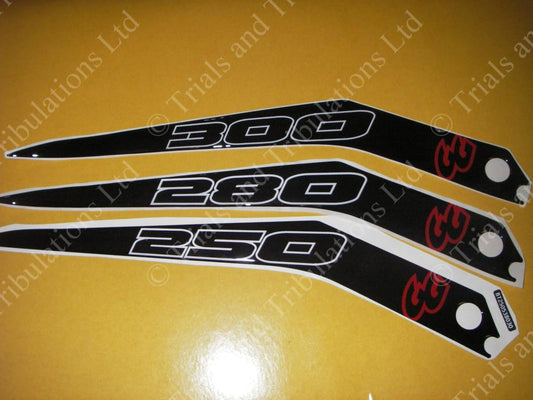 Gas Gas 300 Pro 2005 airbox side decals.(pair)