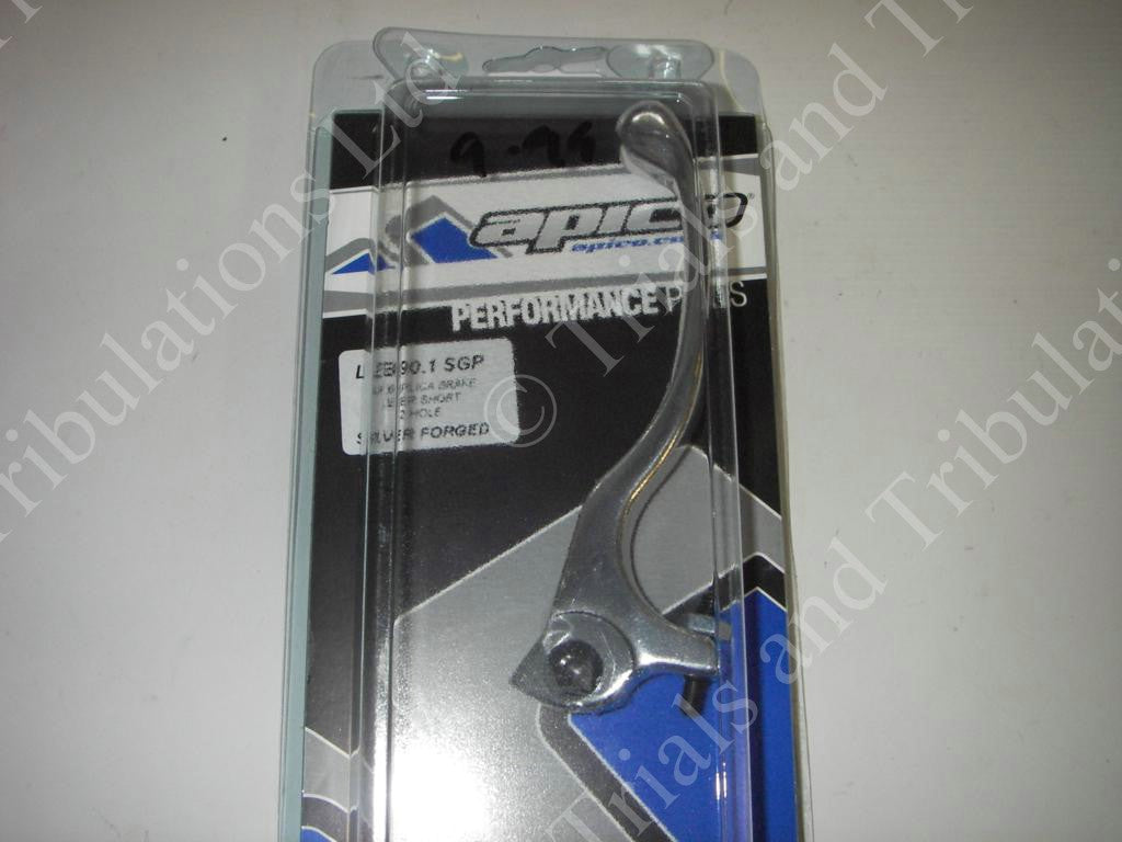 Apico Trials Forged Front brake lever SILVER (short)