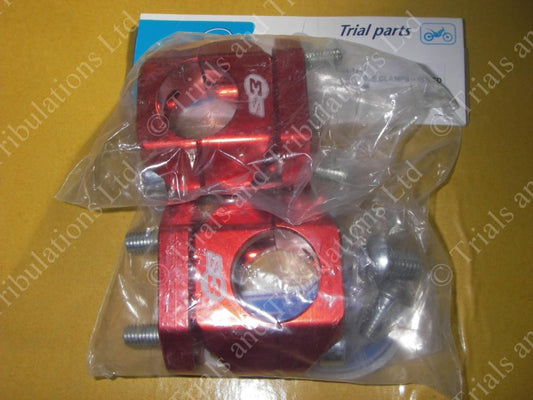 S3 Adjustable Fat Bar Clamps (Red)