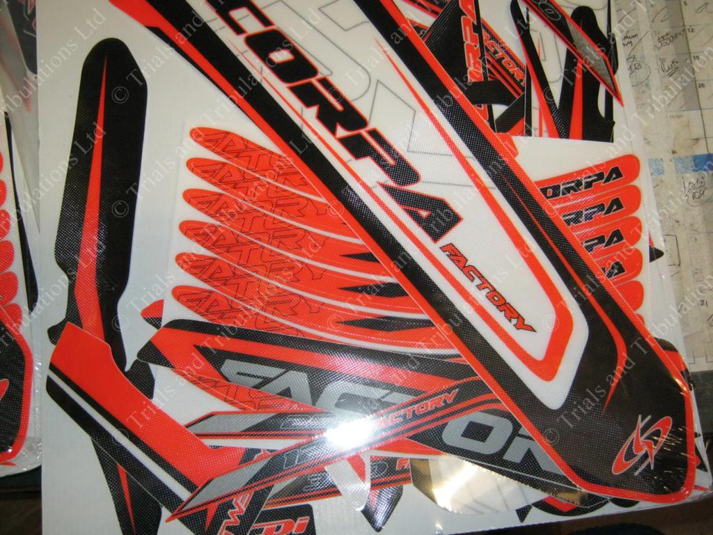 Scorpa 20  Factory 2015 complete decal kit (see info)