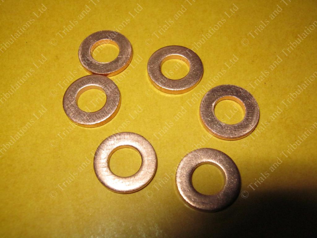 Sherco ST300 cylinder head bolt  copper washers