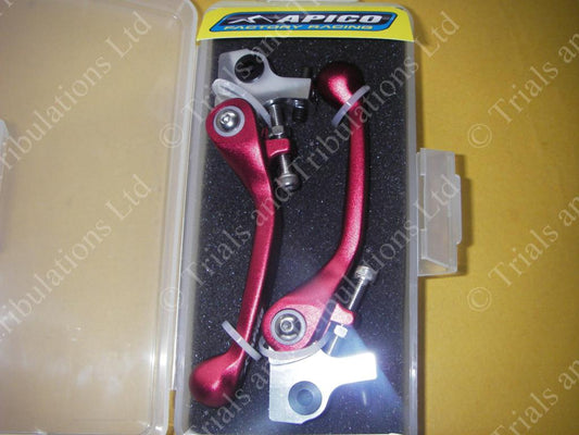 Apico AJP Flexi-levers ( red) Pair