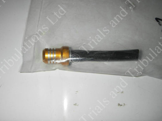 Alloy fuel breather cap & short hose  Gold