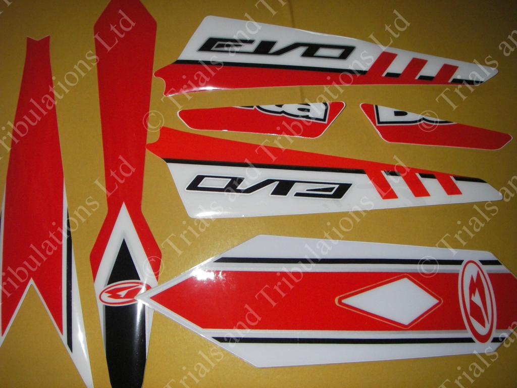 Beta Evo 2010 rear mudguard decal kit