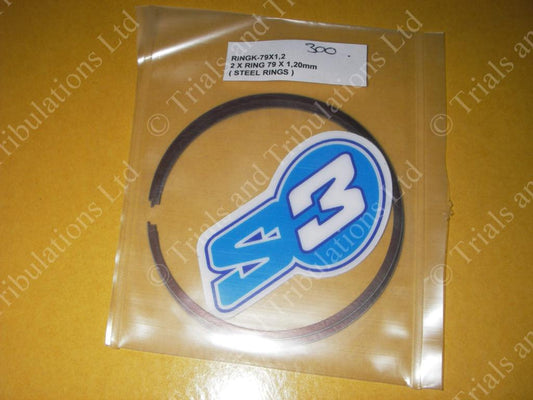 Gas Gas 300 Pro (02-on) S3 piston rings - pair
